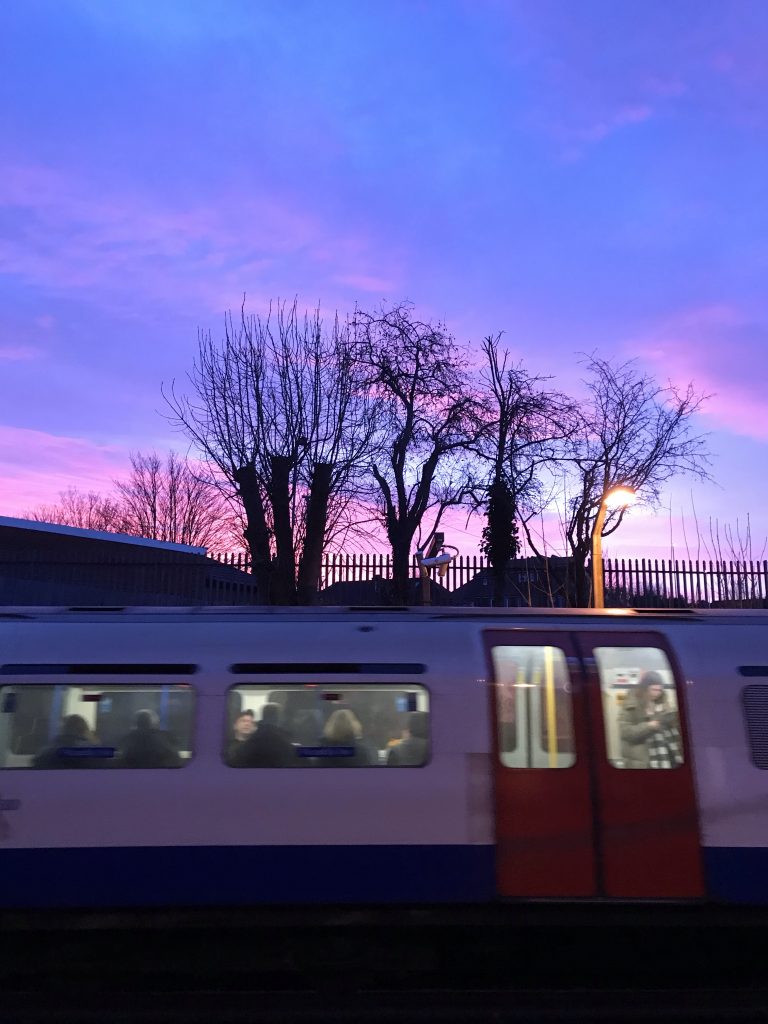 London Underground Tube Sun rise